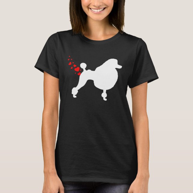 Funny Standard Poodle Owner Valentines Day Heart F T Shirt (Framsida)