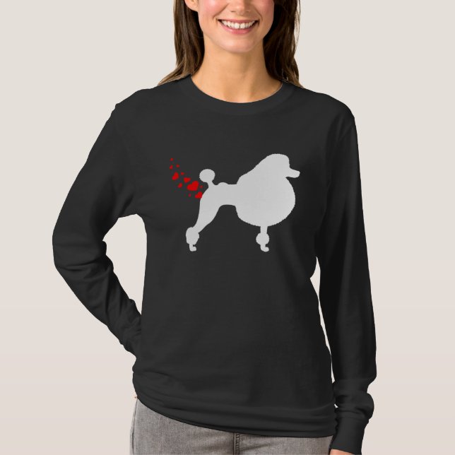 Funny Standard Poodle Owner Valentines Day Heart F T Shirt (Framsida)