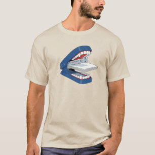 Funny Stapler Teeth   Surreal Office Tee