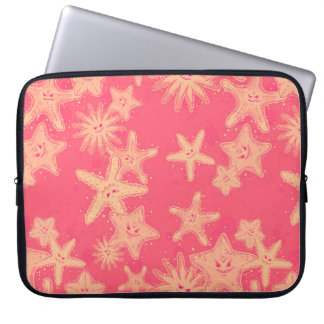 Funny Starfish rouge-lemonade mönster Laptop Sleeve