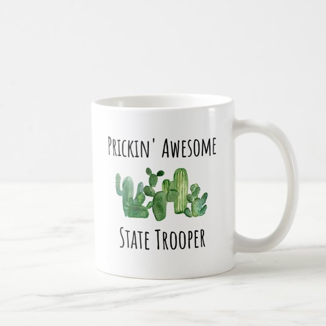 Funny State Trooper Police Academy Studenten Gift Kaffemugg (Höger)