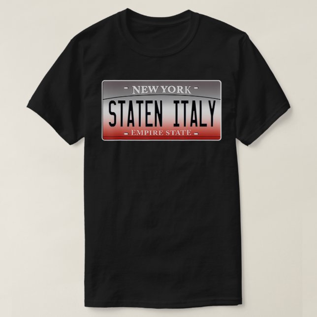 Funny Staten Italien Island NY New York Italienska T Shirt (Design framsida)