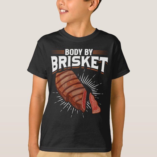 Funny Steak Brisket Grilling Kött Älskare T Shirt (Framsida)