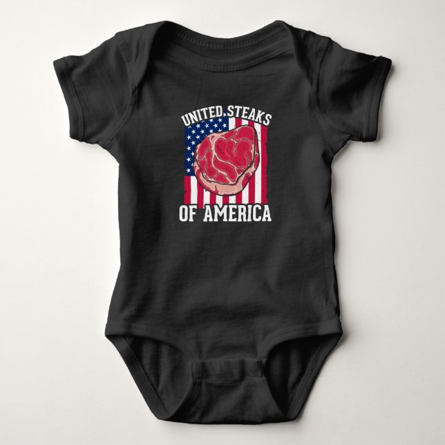 Funny Steaks Älskare American Kött Butcher Humor T Shirt (Framsida)