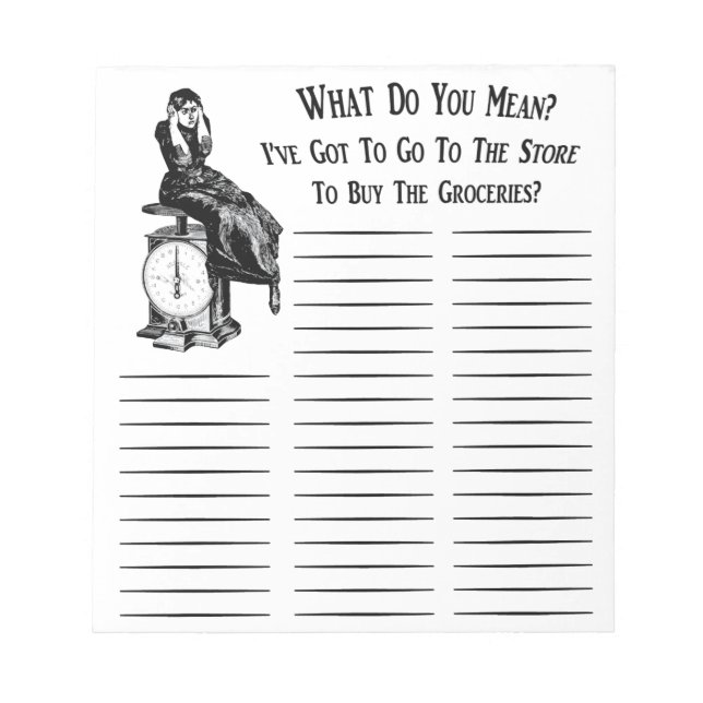 Funny Steampunk Shopping Livsmedel List Anteckningsblock (Framsida)