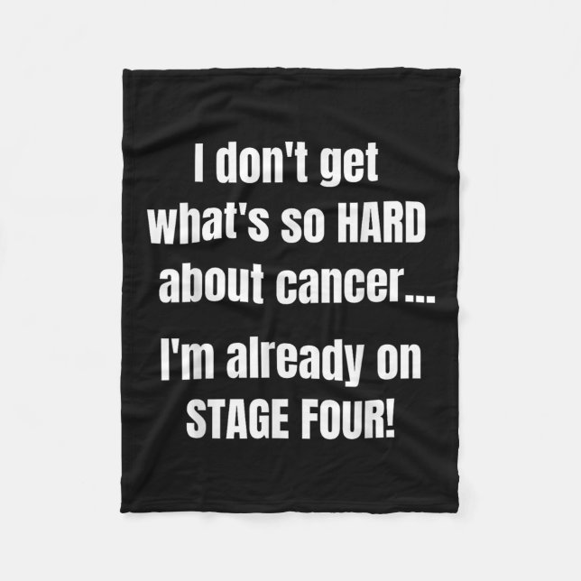 Funny Steg 4 Cancer Shirt _ VAD SOM ÄR SÅ Hjärtat  Fleecefilt (Framsidan)