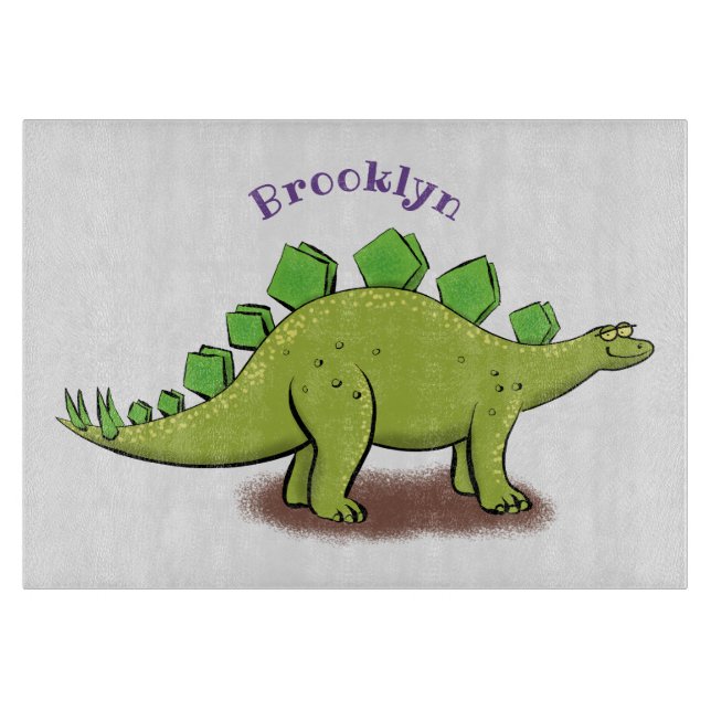 Funny stegosaurus dinosaur-tecknad (Framsidan)