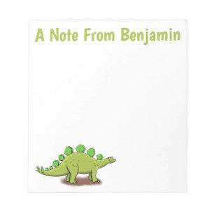 Funny stegosaurus dinosaur-tecknad anteckningsblock