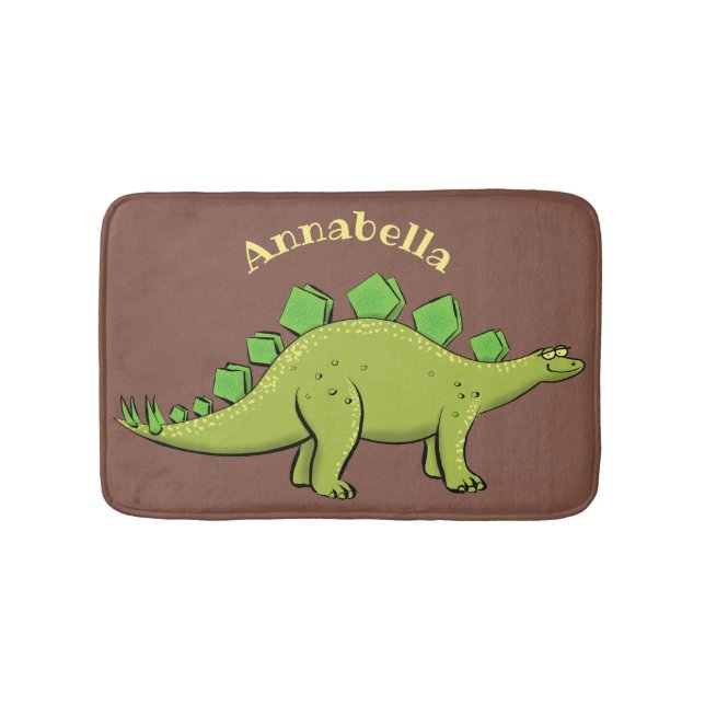 Funny stegosaurus dinosaur-tecknad badrumsmatta (Framsidan)