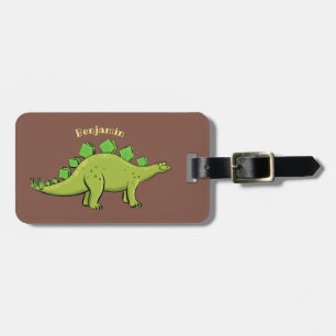 Funny stegosaurus dinosaur-tecknad bagagebricka