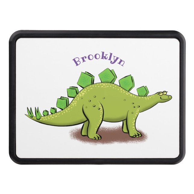 Funny stegosaurus dinosaur-tecknad dragkroksskydd (Framsidan)