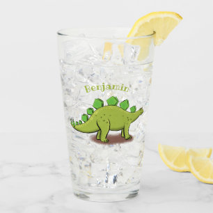 Funny stegosaurus dinosaur-tecknad glaskopp