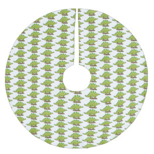 Funny stegosaurus dinosaur-tecknad julgransmatta borstad polyester