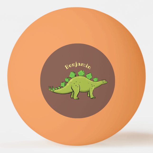 Funny stegosaurus dinosaur-tecknad pingisboll (Framsidan)