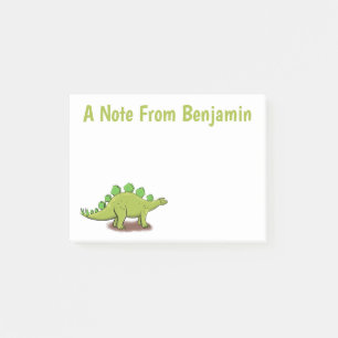 Funny stegosaurus dinosaur-tecknad post-it block