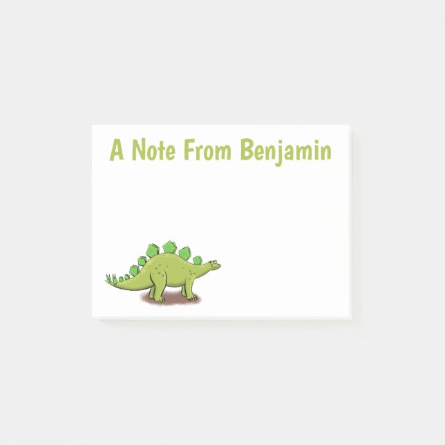 Funny stegosaurus dinosaur-tecknad post-it block (Framsida)