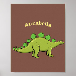 Funny stegosaurus dinosaur-tecknad poster