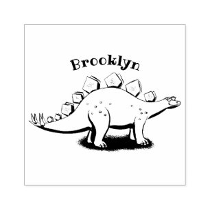 Funny stegosaurus dinosaur-tecknad stämpel
