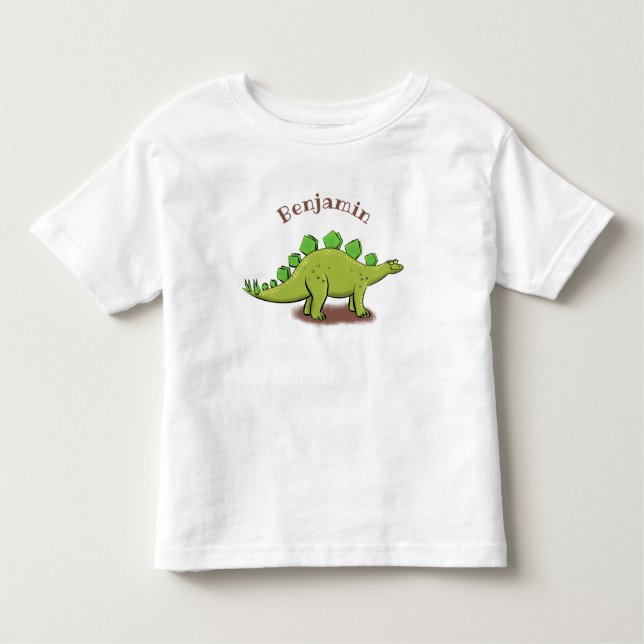 Funny stegosaurus dinosaur-tecknad t shirt (Framsida)