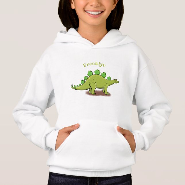 Funny stegosaurus dinosaur-tecknad t shirt (Framsida)