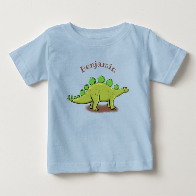 Funny stegosaurus dinosaur-tecknad t shirt (Framsida)