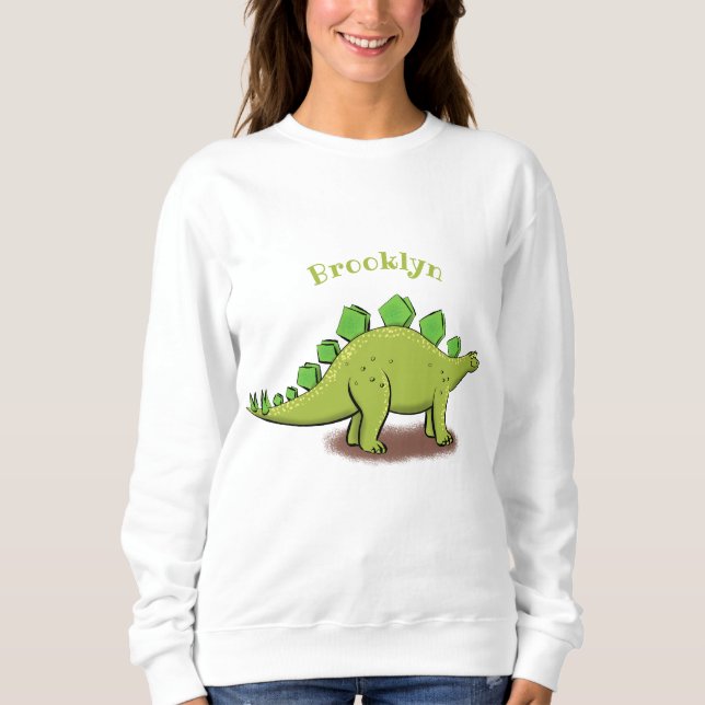 Funny stegosaurus dinosaur-tecknad t shirt (Framsida)