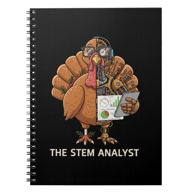  Funny STEM Analyst Robot Turkey Thanksgiving Gift Anteckningsbok (Framsidan)