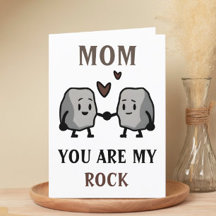 Funny Sten Pun Joke Humor Cute Mamma Mors dag Tack Kort