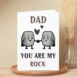 Funny Sten Pun Joke Humor Cute Pappa Fars dag Tack Kort