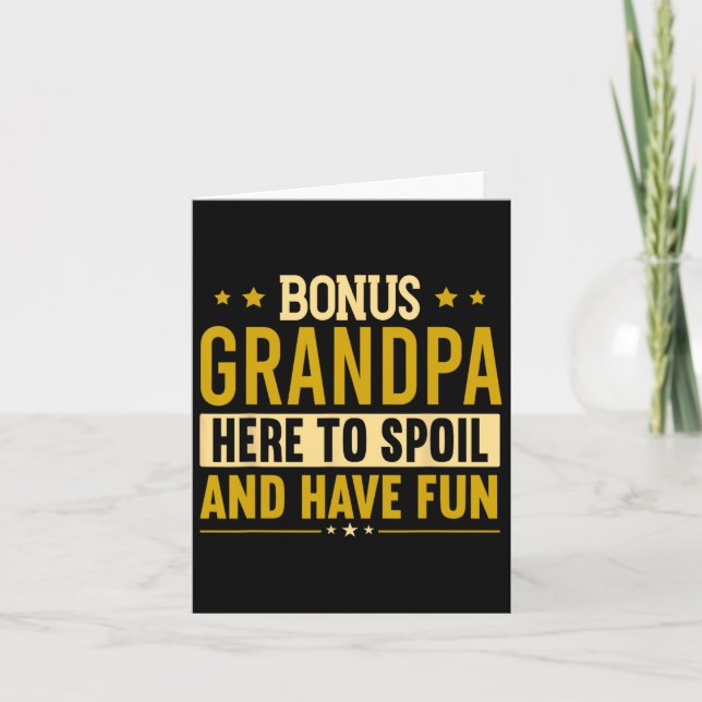 Funny Step Grandpa Bonus Grandpa Kort (Framsida)