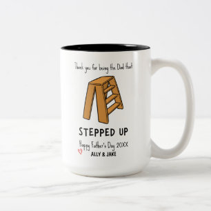 Funny Stepdad Pun Två-Tonad Mugg