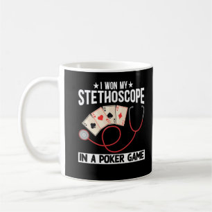Funny Stethoscope Joke Nurse Doktor sjukhus Humor Kaffemugg