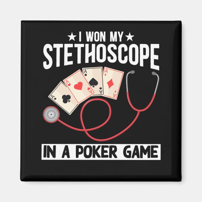Funny Stethoscope Joke Nurse Doktor sjukhus Humor Magnet (Framsidan)