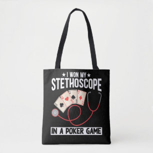 Funny Stethoscope Joke Nurse Doktor sjukhus Humor Tygkasse