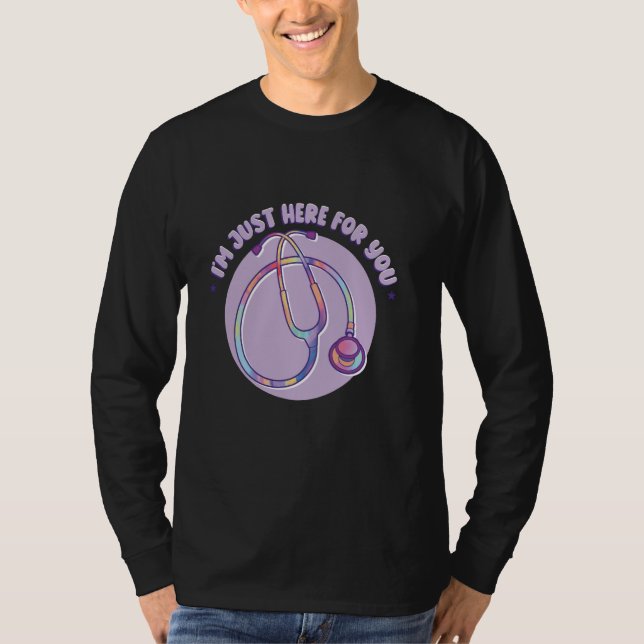 Funny Stethoscope Nurse RN T Shirt (Framsida)