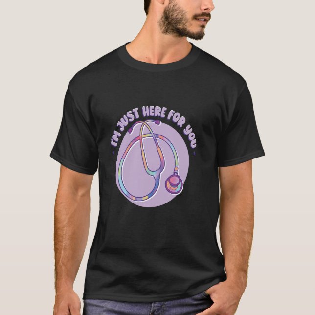Funny Stethoscope Nurse RN T Shirt (Framsida)