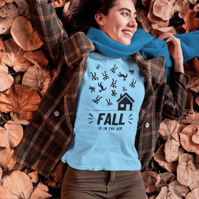 Funny Stick figur People Fall är i Luft T Shirt ("Fall is in the Air" funny t-shirt. )