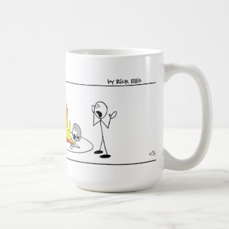 Funny Stick Manar Wrestling Kaffemugg