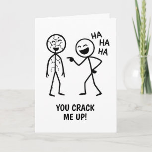 Funny Stickman Birthday Kort