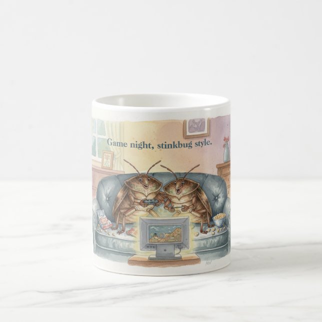 Funny Stinkbug Gardening Quirky Gift Nature Kaffemugg (Center)