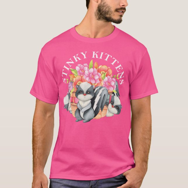 Funny Stinky Kittens Skunk Älskare Skunks Fläkt T Shirt (Framsida)
