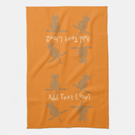 Funny Stitched Cats Personlig Towel Kökshandduk