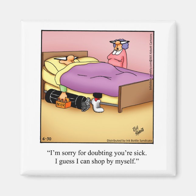 Funny Stocking Stuffer Golf Humor Magnet (Framsidan)