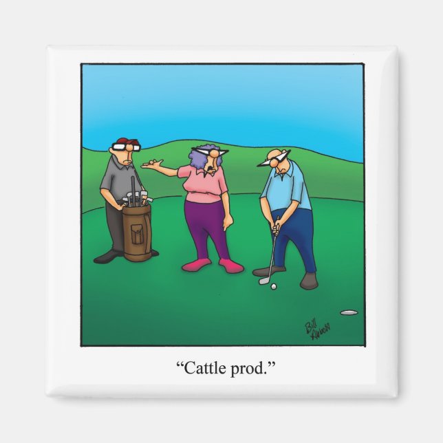 Funny Stocking Stuffer Golf Humor Magnet (Framsidan)