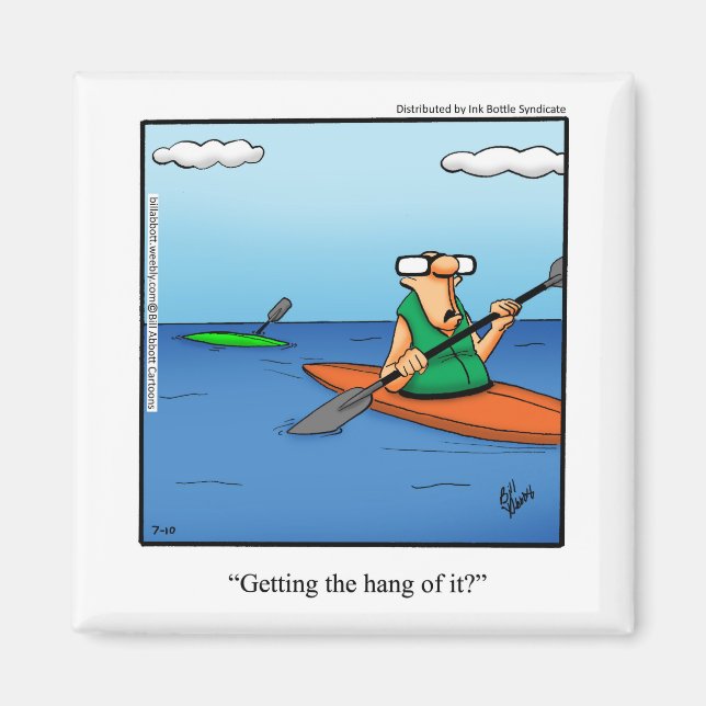 Funny Stocking Stuffer Kayak Humor Magnet (Framsidan)