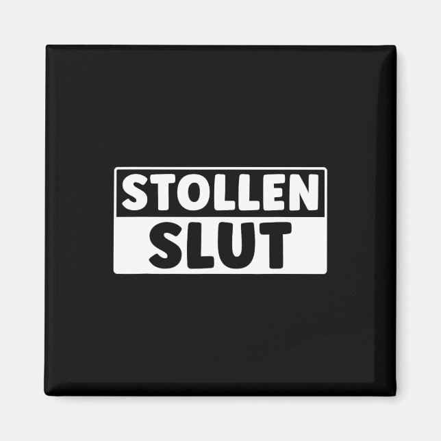 Funny Stollen jul Julafton Stollen Älskare Magnet (Framsidan)