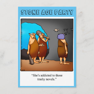 Funny Stone Age Party-inbjudningar Inbjudningar