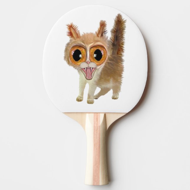 Funny Stort öga'd Kattunge Pingisracket (Framsidan)