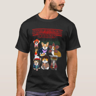 Funny Stranger Corgis Sak T Shirt