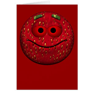 Funny Strawberry Hälsningskort